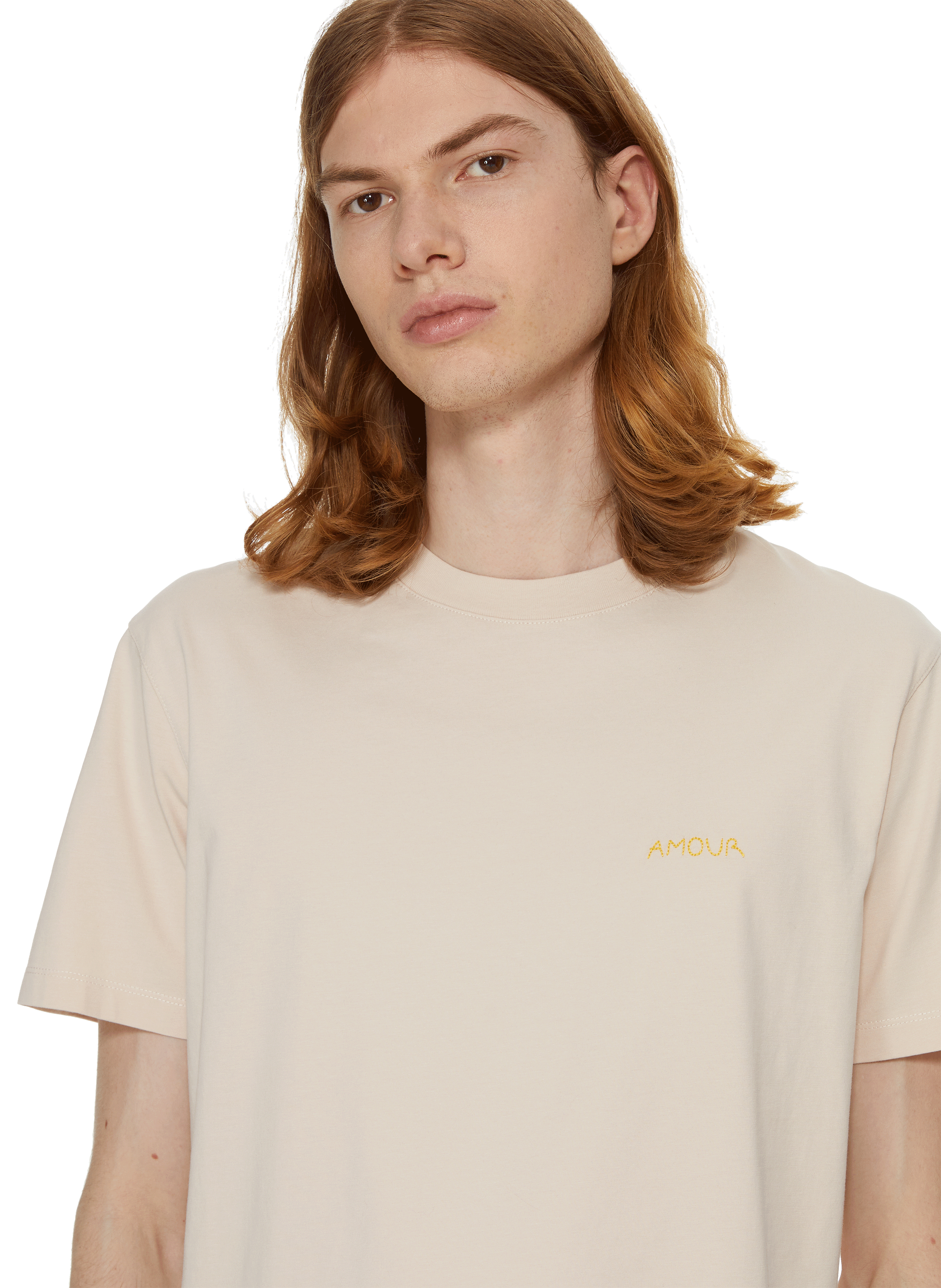 Homme Vêtements T-shirts T-shirts à manches courtes Le T-shirt Popincourt broderie Amour en coton organique Maison Labiche pour homme en coloris Neutre 