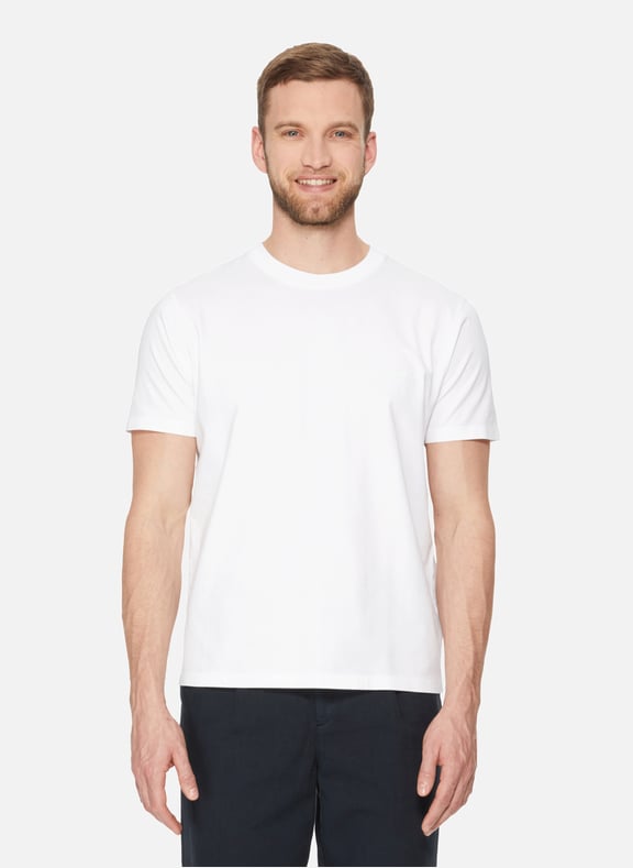 Le T-shirt Popincourt broderie GOOD MOOD en coton organique Blanc by MAISON LABICHE MAISON LABICHE Le T-shirt Popincourt broderie GOOD MOOD en coton organique Blanc