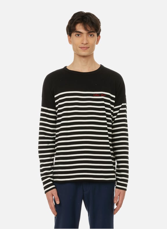 Marinière Montpar Chill Out en coton Noir by MAISON LABICHE MAISON LABICHE Marinière Montpar Chill Out en coton Noir