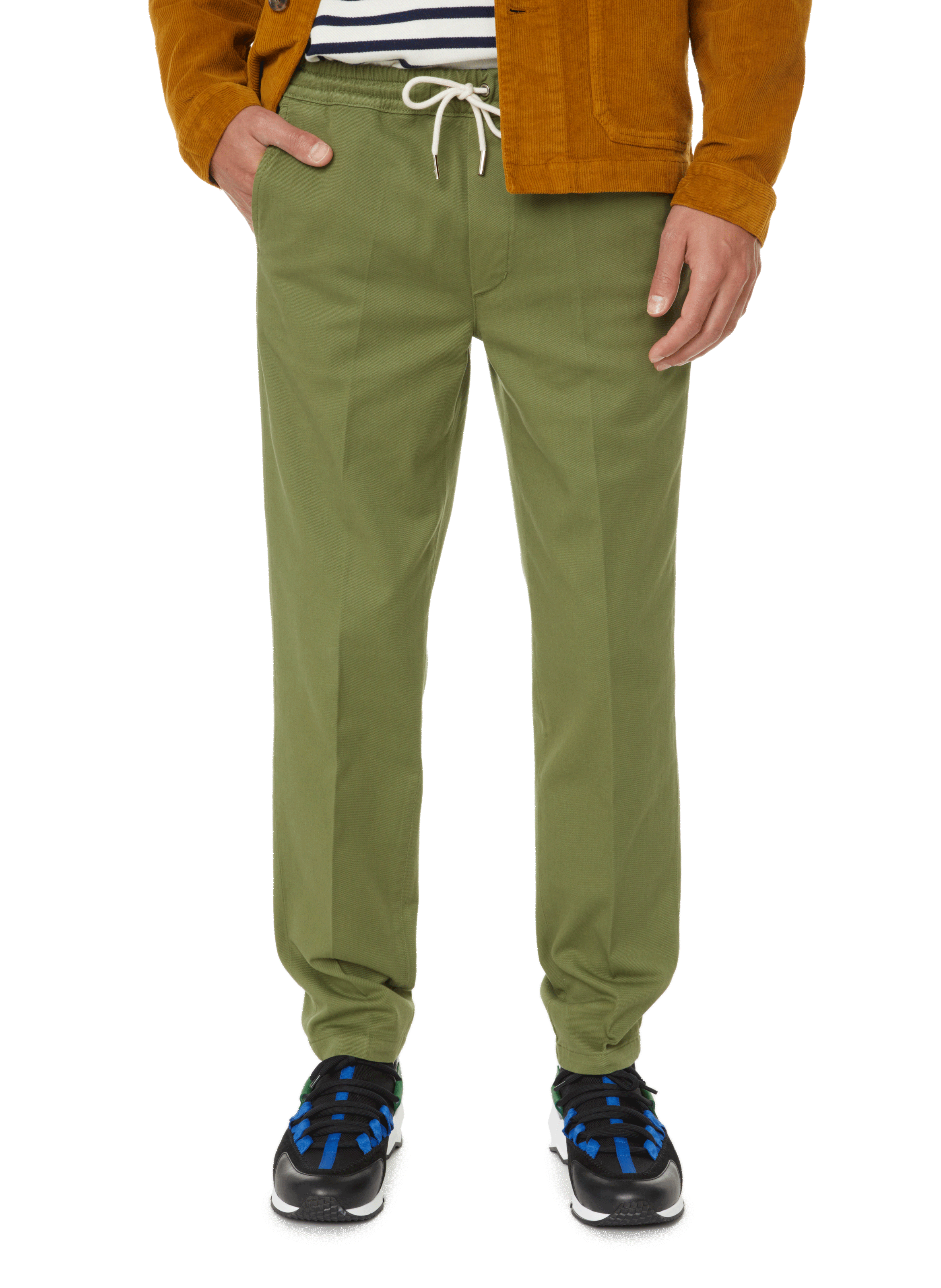 ISACCO Pantalon Avec Élastique Bleu Coton - Taille S