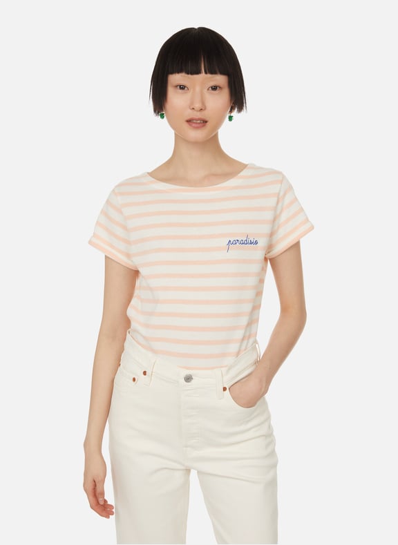 T-shirt Colombier Paradisio en coton Multicolore by MAISON LABICHE MAISON LABICHE T-shirt Colombier Paradisio en coton Multicolore