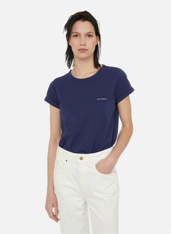 T-shirt Poitou Amour en coton Bleu by MAISON LABICHE MAISON LABICHE T-shirt Poitou Amour en coton Bleu