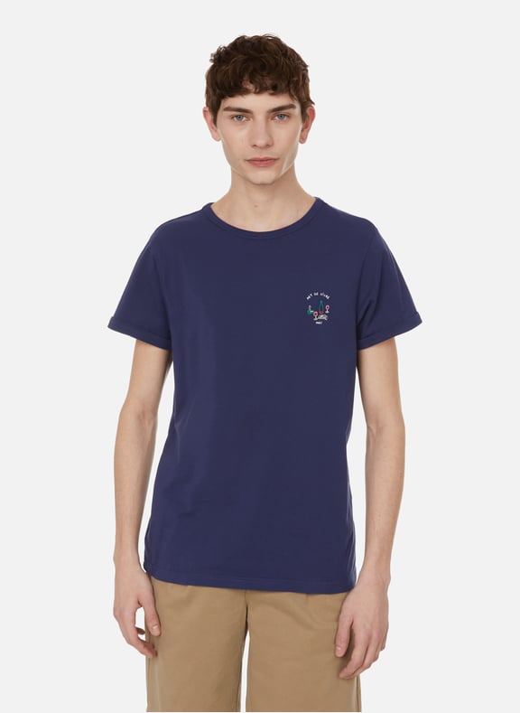 T-shirt Poitou Art de vivre en coton Bleu by MAISON LABICHE MAISON LABICHE T-shirt Poitou Art de vivre en coton Bleu