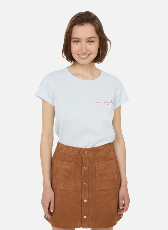 T-shirt Poitou Made my day en coton Bleu by MAISON LABICHE MAISON LABICHE T-shirt Poitou Made my day en coton Bleu