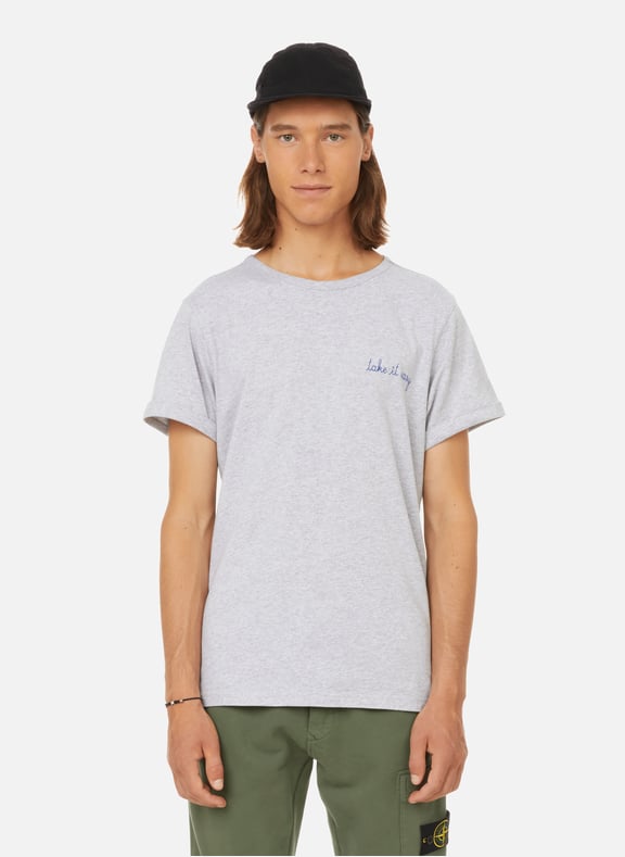 T-shirt Poitou Take it easy en coton biologique Gris by MAISON LABICHE MAISON LABICHE T-shirt Poitou Take it easy en coton biologique Gris