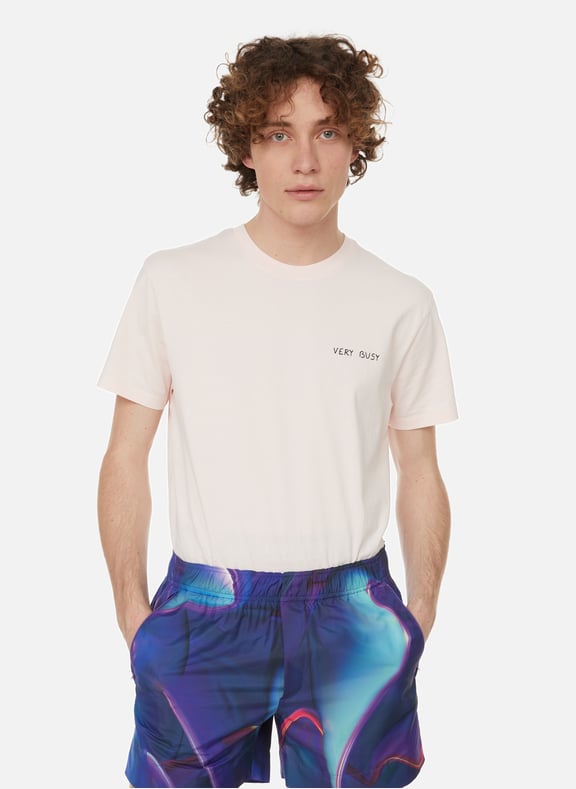 T-shirt Popincourt Very Busy en coton Rose by MAISON LABICHE MAISON LABICHE T-shirt Popincourt Very Busy en coton Rose