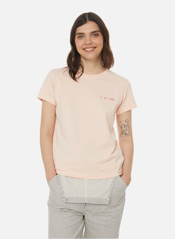 T-shirt Saint Mich U Go Girl en coton biologique Orange by MAISON LABICHE MAISON LABICHE T-shirt Saint Mich U Go Girl en coton biologique Orange
