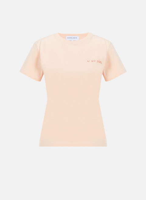 Saint Mich U Go Girl t-shirt in organic cotton OrangeMAISON LABICHE 