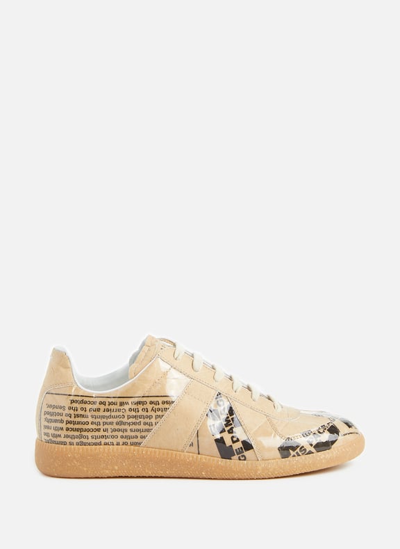 Baskets effet papiers journaux Beige by MAISON MARGIELA MAISON MARGIELA Baskets effet papiers journaux Beige