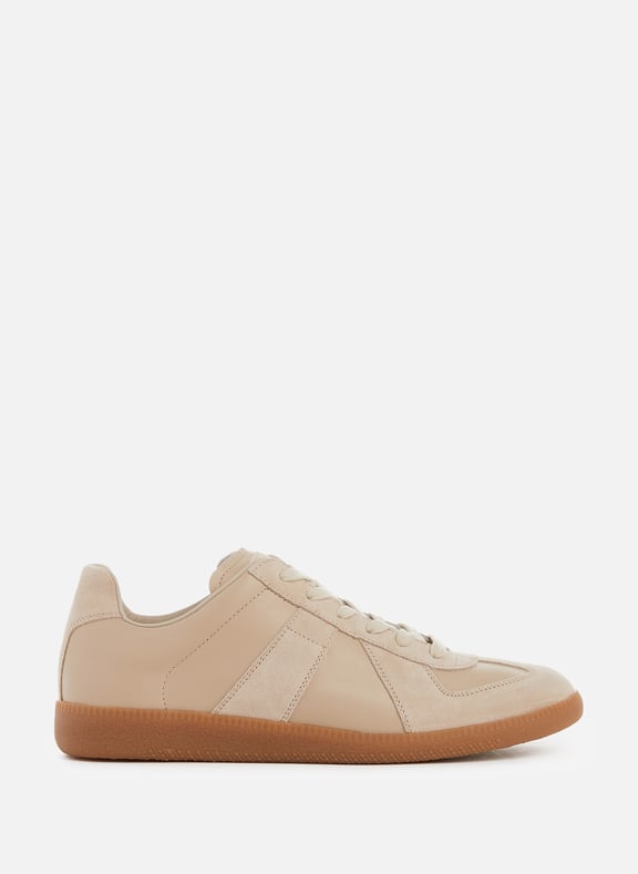 Baskets Replica en cuir Beige by MAISON MARGIELA MAISON MARGIELA Baskets Replica en cuir Beige