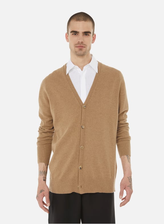 Cardigan oversize en laine Marron by MAISON MARGIELA MAISON MARGIELA Cardigan oversize en laine Marron