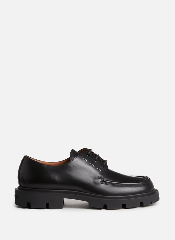 Derbies crantées en cuir Noir by MAISON MARGIELA MAISON MARGIELA Derbies crantées en cuir Noir
