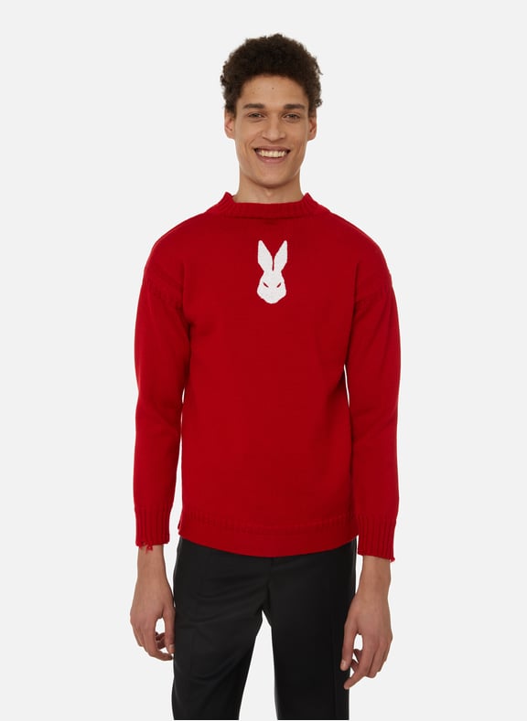 Pull en laine et coton Rouge by MAISON MARGIELA MAISON MARGIELA Pull en laine et coton Rouge