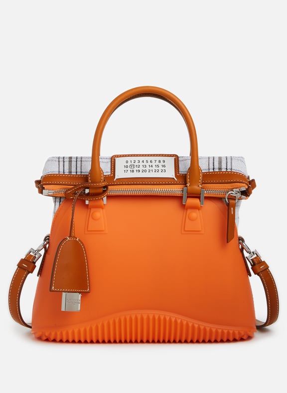 Sac à main 5AC bi-matière Orange by MAISON MARGIELA MAISON MARGIELA Sac à main 5AC bi-matière Orange