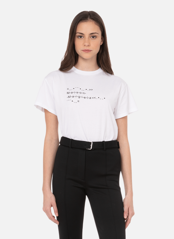 MAISON MARGIELA T-shirt à logo en coton Blanc