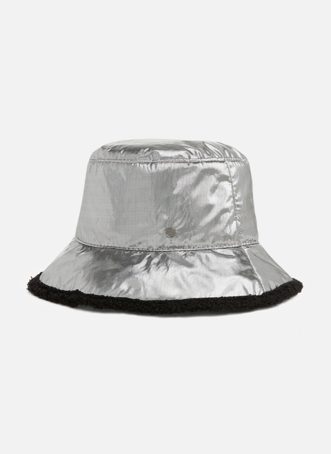 قبعة جيسون دلو فضية معدنية من MAISON MICHEL 