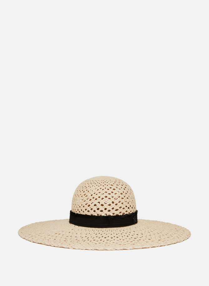MAISON MICHEL قبعة بيضاء