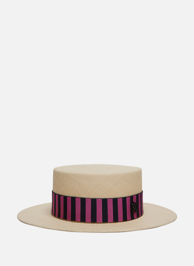 KIKI MAISON MICHEL natural straw boater hat