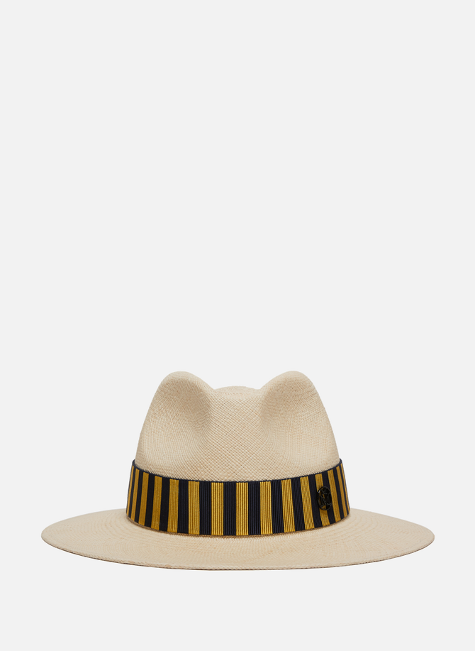 قبعة فيدورا من القش الطبيعي من ريكو MAISON MICHEL