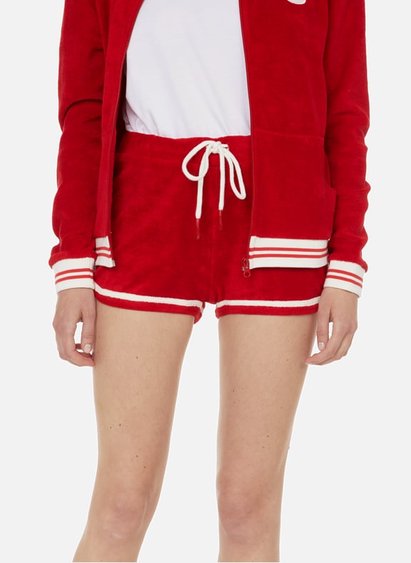 Short éponge Barri en coton biologique Rouge by MAISON SARAH LAVOINE MAISON SARAH LAVOINE Short éponge Barri en coton biologique Rouge