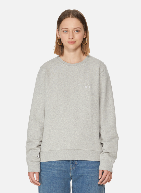 MAISON SARAH LAVOINE Sweatshirt avec logo brodé Gris