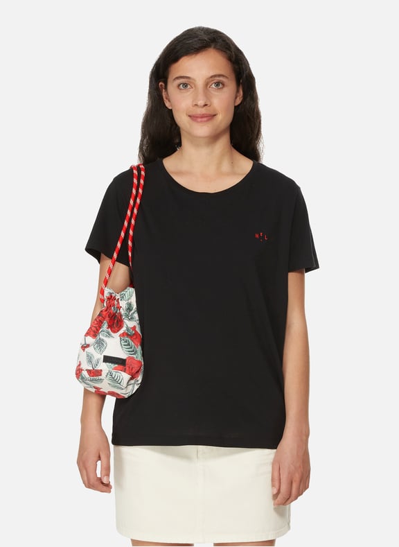 T-shirt Azalee en coton Noir by MAISON SARAH LAVOINE MAISON SARAH LAVOINE T-shirt Azalee en coton Noir