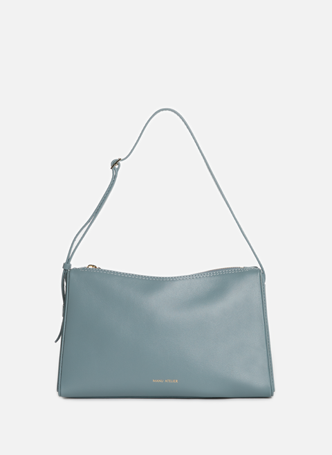 Prism handbag in leather BlueMANU ATELIER 