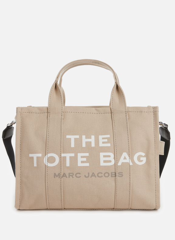 MARC JACOBS Petit sac The Tote Bag en toile de coton Beige