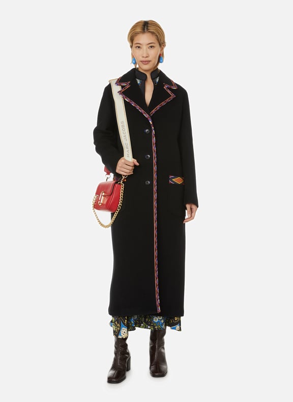 Manteau avec liseré à motif Noir by ETRO ETRO Manteau avec liseré à motif Noir