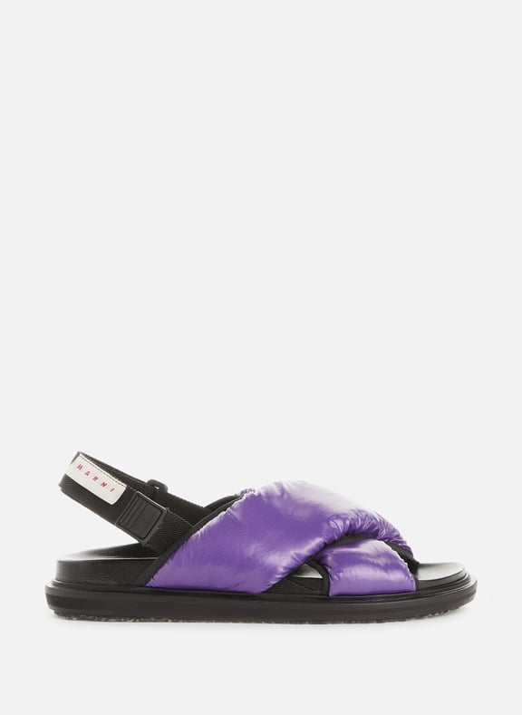 Sandales Fussbett croisées matelassées Violet by MARNI MARNI Sandales Fussbett croisées matelassées Violet