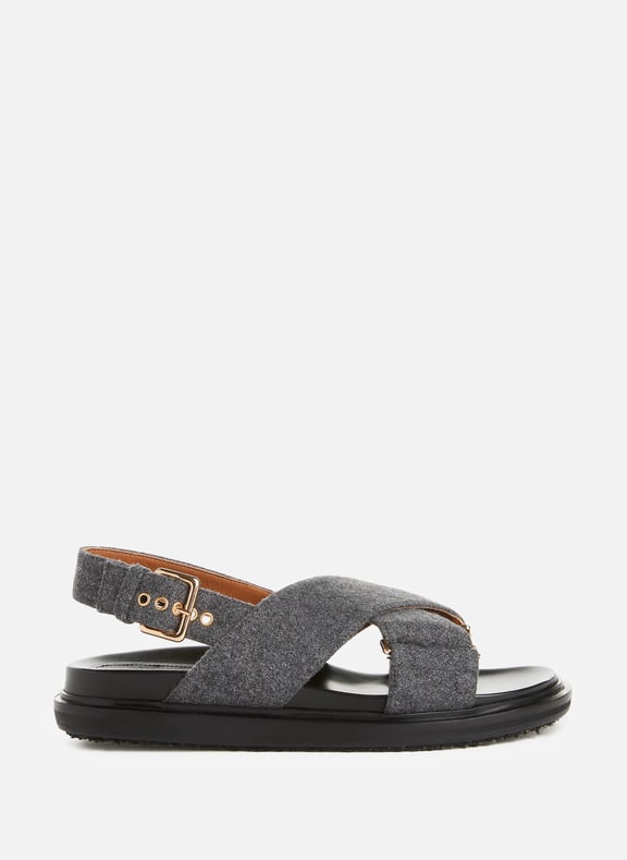 Sandales Fussbett en feutre de laine Gris by MARNI MARNI Sandales Fussbett en feutre de laine Gris