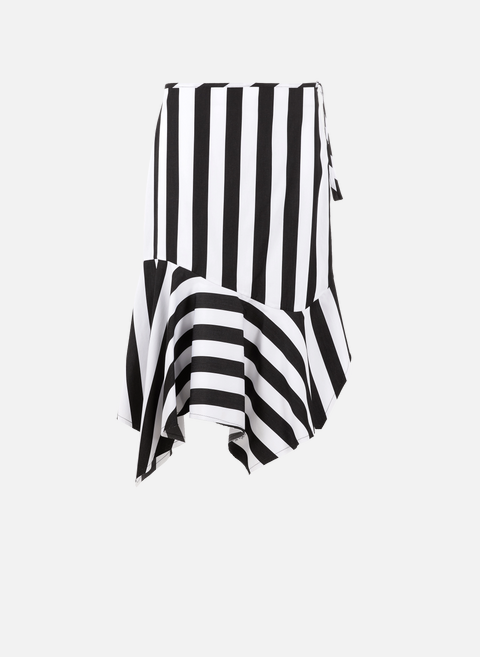 Striped skirt with ruffles BlackMARQUES ALMEIDA 