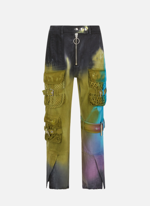 Green cotton cropped pantsMARQUES ALMEIDA 