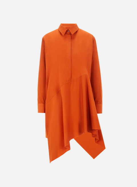 Robe asymétrique en coton organique OrangeMARQUES ALMEIDA 