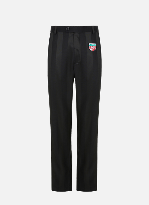 Striped satin pants in wool and viscose blend BlackMARTINE ROSE 