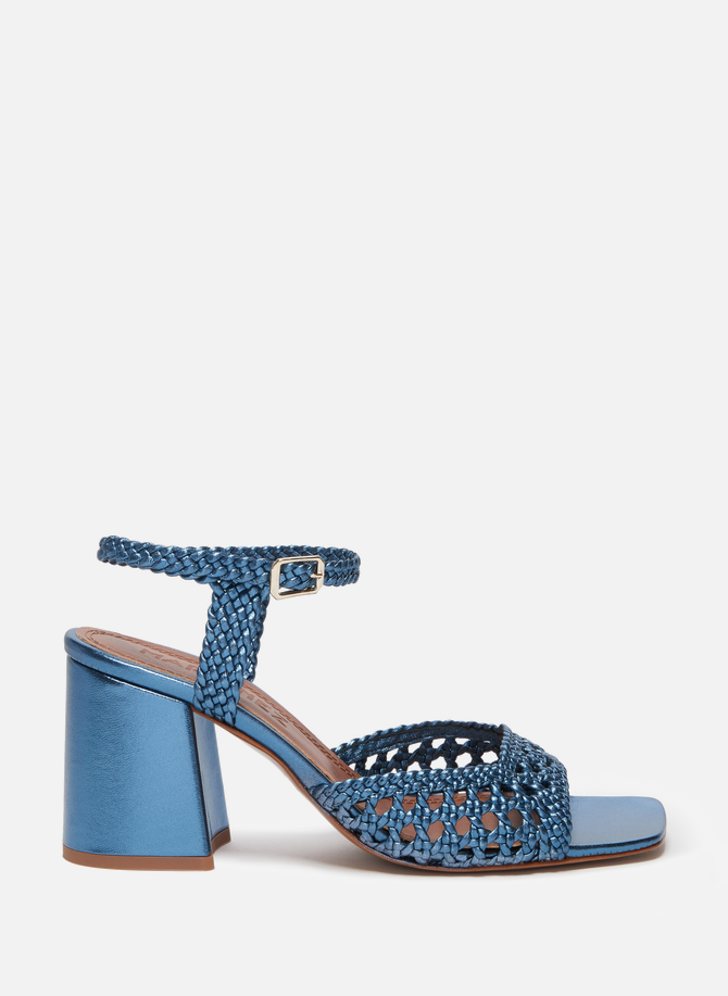 CAPRI sandals in woven leather SOULIERS MARTINEZ