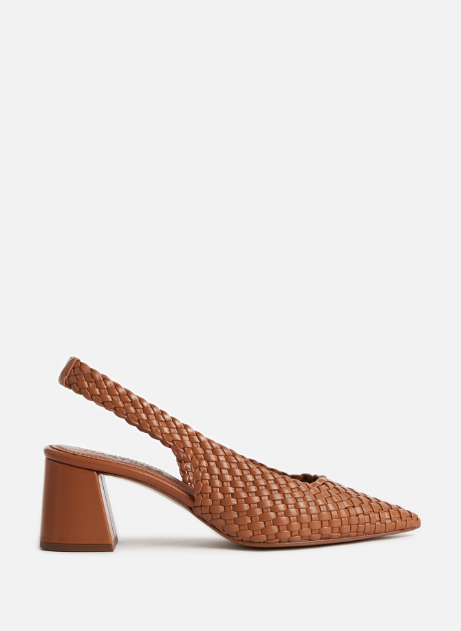 Nevada sandals in woven leather SOULIERS MARTINEZ