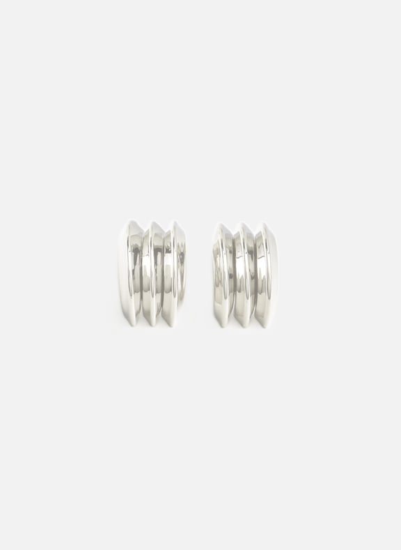 Boucles d'oreilles Mia en laiton Argent by TANI BY MINETANI TANI BY MINETANI Boucles d'oreilles Mia en laiton Argent