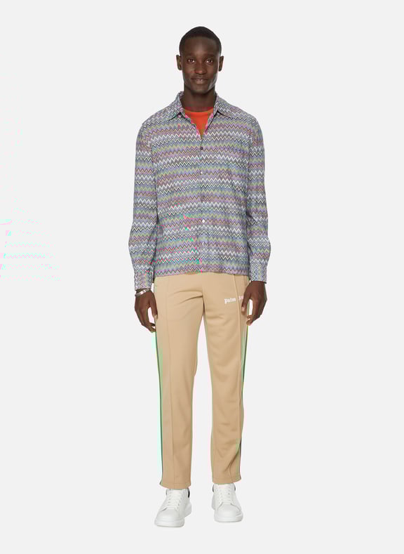 Chemise en mailles crochetées à rayures Multicolore by MISSONI MISSONI Chemise en mailles crochetées à rayures Multicolore