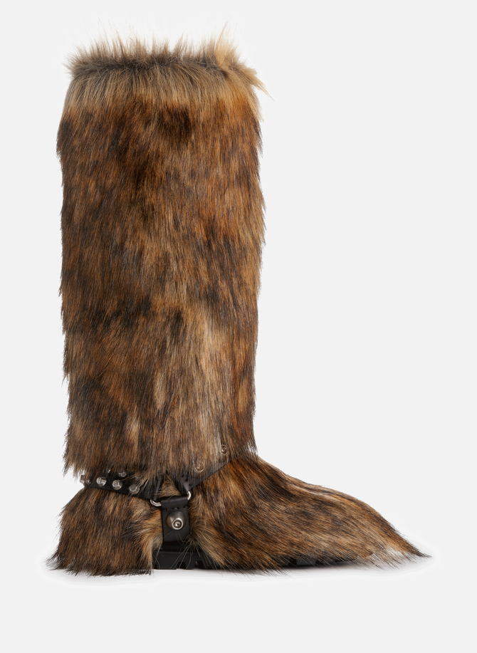 MIU MIU faux fur boots
