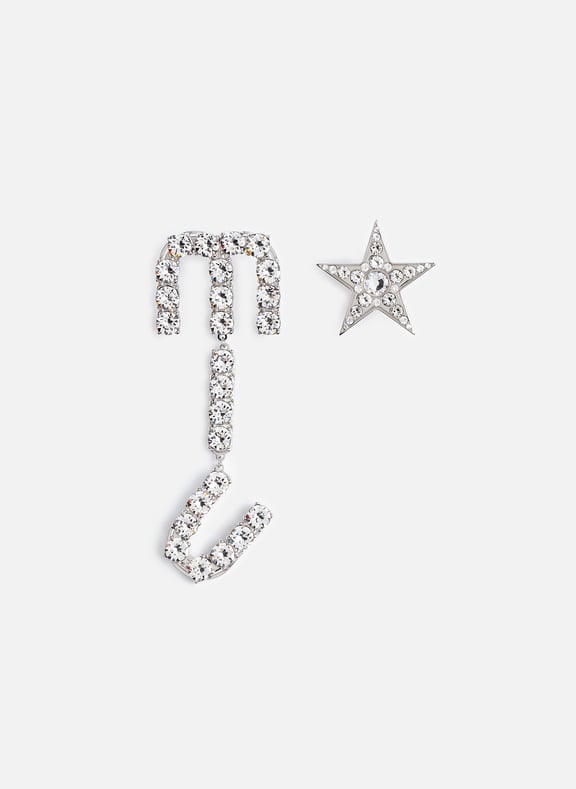 Boucles d'oreille avec cristaux Gris by MIU MIU MIU MIU Boucles d'oreille avec cristaux Gris