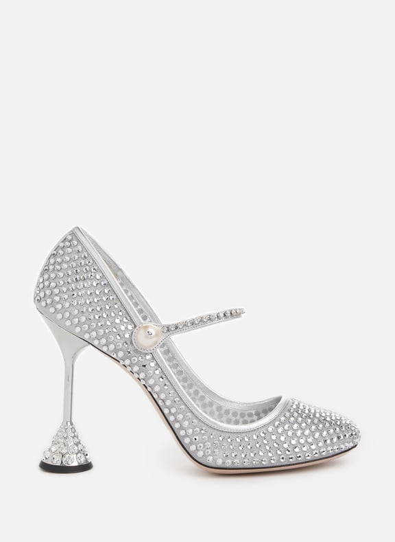 Miu miu rhinestone heels discount