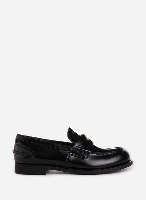 Leather loafers BlackMIU MIU 
