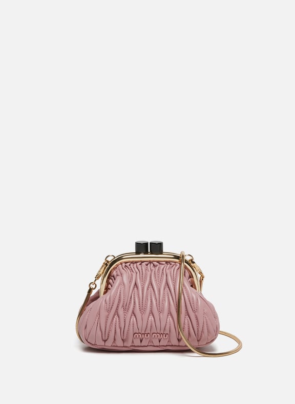 Sac bourse en cuir Rose by MIU MIU MIU MIU Sac bourse en cuir Rose