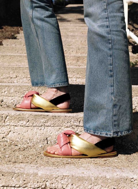 Knotted sandals Gold MIU MIU 