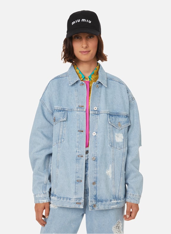 Shiny sales denim jacket
