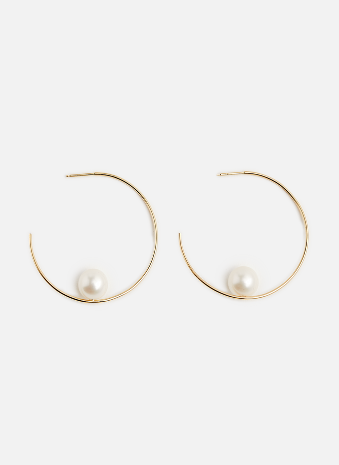 Goldene Ohrringe mit Perlen MIZUKI