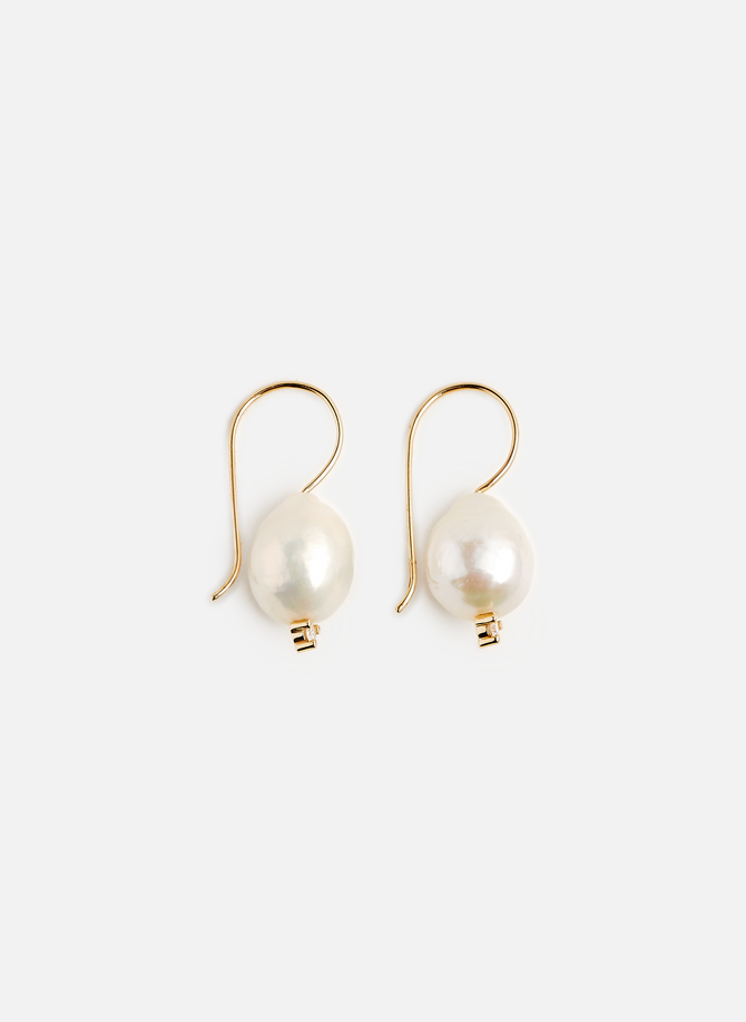 Boucles d'oreillle en or avec perles MIZUKI