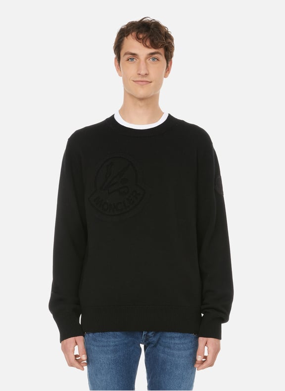 Pull en laine vierge Marron by MONCLER MONCLER Pull en laine vierge Marron