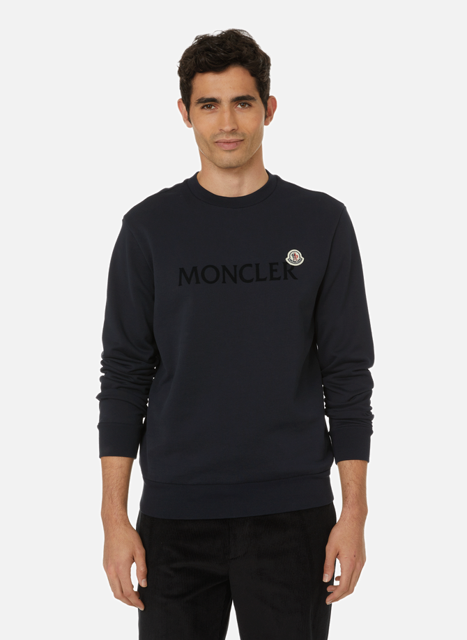 Sweatshirt logotypé en coton MONCLER